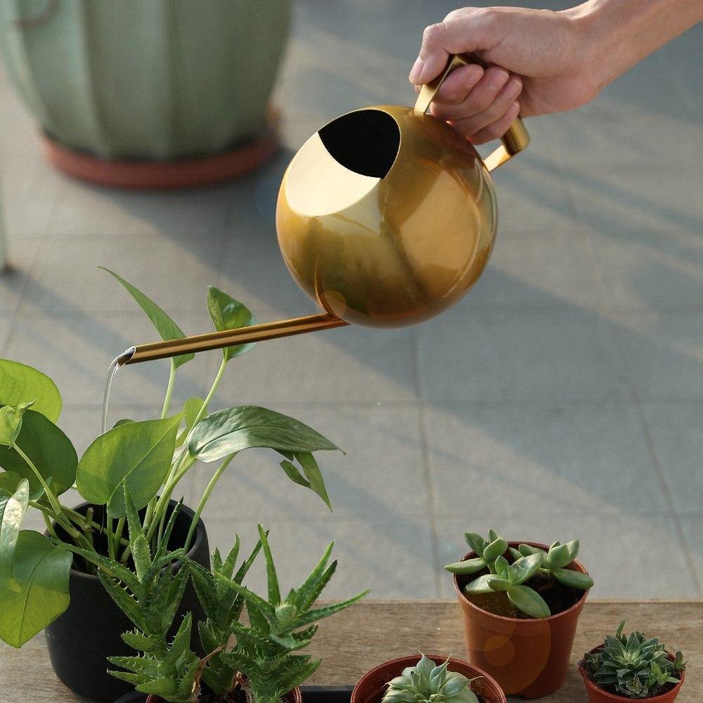 Spherical Gooseneck Stainless Steel Watering Can