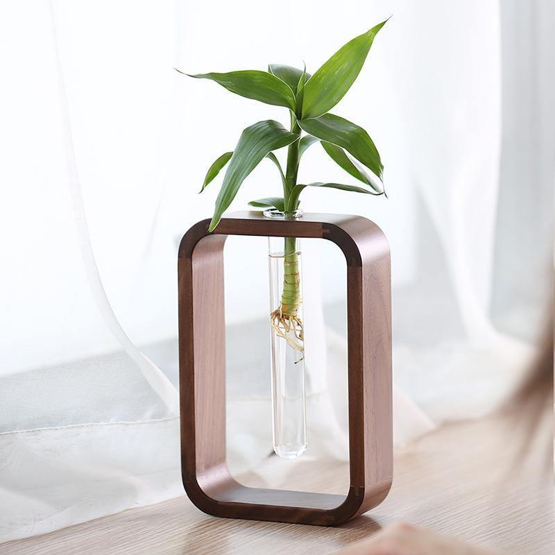 Wood + Glass Propagation Vase