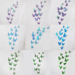 3D Purple Blue Butterflies Wall Stickers