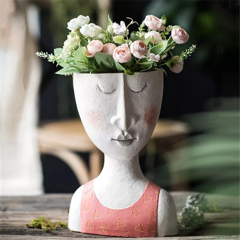 Caricature Portrait Face Figurine Sculpture Planter Jennifer | Sage & Sill