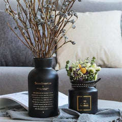 Midnight Black Table Vase